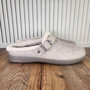 Bzees Eternity Womens Sz 11M Gray Slip On Comfort Casual Lounge Cozy Mules Shoes